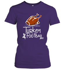 Turkey And Football Thanksgiving Day Football Fan Holiday Gift Women's T-Shirt Women's T-Shirt - jonhlittlestore88