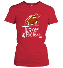 Turkey And Football Thanksgiving Day Football Fan Holiday Gift Women's T-Shirt Women's T-Shirt - jonhlittlestore88