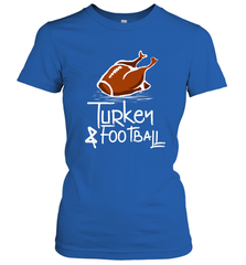Turkey And Football Thanksgiving Day Football Fan Holiday Gift Women's T-Shirt Women's T-Shirt - jonhlittlestore88