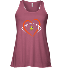 NFL Minnesota Vikings Heart Love Football Women's Racerback Tank Women's Racerback Tank - jonhlittlestore88