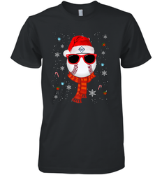 Tampa Bay Rays LogoChristmas Baseball Player Glasses Santa Hat Pajama Gift Men's Premium T-Shirt