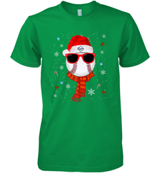 Tampa Bay Rays LogoChristmas Baseball Player Glasses Santa Hat Pajama Gift Men's Premium T-Shirt