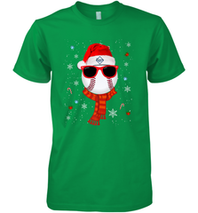 Tampa Bay Rays LogoChristmas Baseball Player Glasses Santa Hat Pajama Gift Men's Premium T-Shirt Men's Premium T-Shirt - jonhlittlestore88