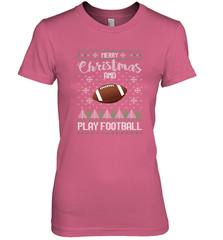 NFL Merry Christmas and Play Football Sports TV Snow Women's Premium T-Shirt Women's Premium T-Shirt - jonhlittlestore88