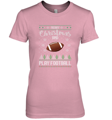 NFL Merry Christmas and Play Football Sports TV Snow Women's Premium T-Shirt Women's Premium T-Shirt - jonhlittlestore88