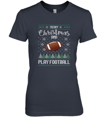 NFL Merry Christmas and Play Football Sports TV Snow Women's Premium T-Shirt Women's Premium T-Shirt - jonhlittlestore88
