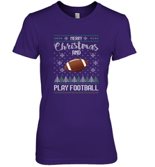 NFL Merry Christmas and Play Football Sports TV Snow Women's Premium T-Shirt Women's Premium T-Shirt - jonhlittlestore88
