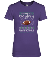 NFL Merry Christmas and Play Football Sports TV Snow Women's Premium T-Shirt Women's Premium T-Shirt - jonhlittlestore88