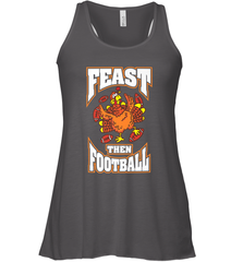 Funny Thanksgiving Turkey Feast Than Football Women's Racerback Tank Women's Racerback Tank - jonhlittlestore88