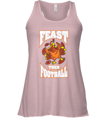 Funny Thanksgiving Turkey Feast Than Football Women's Racerback Tank Women's Racerback Tank - jonhlittlestore88