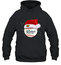 San Diego Padres Baseball Ball Christmas Santa Hat Xmas Sport Funny Snow Hooded Sweatshirt