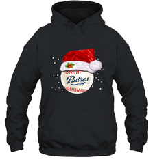 San Diego Padres Baseball Ball Christmas Santa Hat Xmas Sport Funny Snow Hooded Sweatshirt Hooded Sweatshirt - jonhlittlestore88