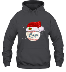 San Diego Padres Baseball Ball Christmas Santa Hat Xmas Sport Funny Snow Hooded Sweatshirt Hooded Sweatshirt - jonhlittlestore88