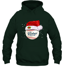 San Diego Padres Baseball Ball Christmas Santa Hat Xmas Sport Funny Snow Hooded Sweatshirt Hooded Sweatshirt - jonhlittlestore88