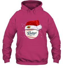 San Diego Padres Baseball Ball Christmas Santa Hat Xmas Sport Funny Snow Hooded Sweatshirt Hooded Sweatshirt - jonhlittlestore88