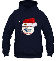 San Diego Padres Baseball Ball Christmas Santa Hat Xmas Sport Funny Snow Hooded Sweatshirt Hooded Sweatshirt - jonhlittlestore88