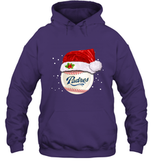 San Diego Padres Baseball Ball Christmas Santa Hat Xmas Sport Funny Snow Hooded Sweatshirt Hooded Sweatshirt - jonhlittlestore88