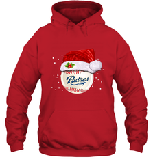 San Diego Padres Baseball Ball Christmas Santa Hat Xmas Sport Funny Snow Hooded Sweatshirt Hooded Sweatshirt - jonhlittlestore88