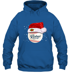 San Diego Padres Baseball Ball Christmas Santa Hat Xmas Sport Funny Snow Hooded Sweatshirt Hooded Sweatshirt - jonhlittlestore88