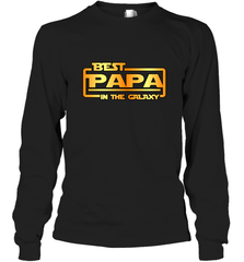 The best Papa in the galaxy Long Sleeve T-Shirt Apparel - jonhlittlestore88