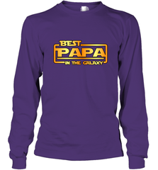 The best Papa in the galaxy Long Sleeve T-Shirt Apparel - jonhlittlestore88
