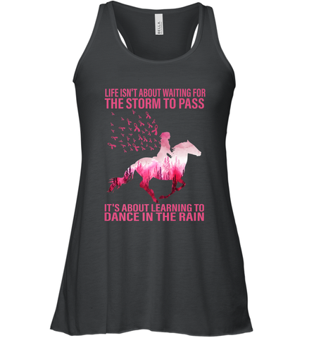 Life Is Not About Waiting Breast Cancer Hippie Peace Horse Women's Racerback Tank Women's Racerback Tank / Black / XS Women's Racerback Tank - jonhlittlestore88