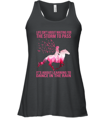 Life Is Not About Waiting Breast Cancer Hippie Peace Horse Women's Racerback Tank Women's Racerback Tank - jonhlittlestore88
