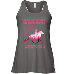 Life Is Not About Waiting Breast Cancer Hippie Peace Horse Women's Racerback Tank Women's Racerback Tank - jonhlittlestore88
