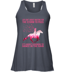 Life Is Not About Waiting Breast Cancer Hippie Peace Horse Women's Racerback Tank Women's Racerback Tank - jonhlittlestore88