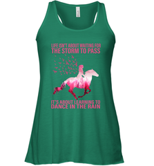 Life Is Not About Waiting Breast Cancer Hippie Peace Horse Women's Racerback Tank Women's Racerback Tank - jonhlittlestore88