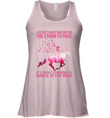 Life Is Not About Waiting Breast Cancer Hippie Peace Horse Women's Racerback Tank Women's Racerback Tank - jonhlittlestore88
