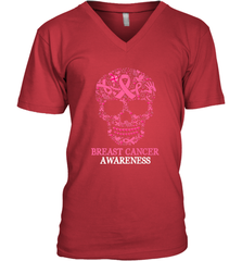 Tattoo Skull Halloween Breast Cancer Awareness Men's V-Neck Men's V-Neck - jonhlittlestore88