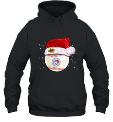 Toronto Blue Jays Logo Baseball Ball Christmas Santa Hat Xmas Sport Funny Snow Hooded Sweatshirt