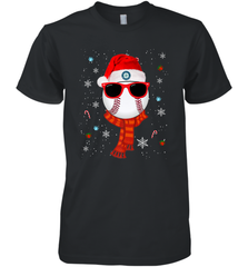 Seattle Mariners Logo Christmas Baseball Player Glasses Santa Hat Pajama Gift Men's Premium T-Shirt Men's Premium T-Shirt - jonhlittlestore88