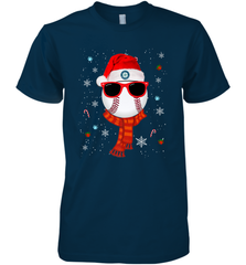 Seattle Mariners Logo Christmas Baseball Player Glasses Santa Hat Pajama Gift Men's Premium T-Shirt Men's Premium T-Shirt - jonhlittlestore88