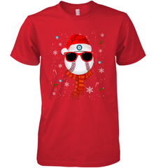 Seattle Mariners Logo Christmas Baseball Player Glasses Santa Hat Pajama Gift Men's Premium T-Shirt Men's Premium T-Shirt - jonhlittlestore88