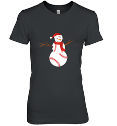 Snowman Baseball Christmas Women's Premium T-Shirt