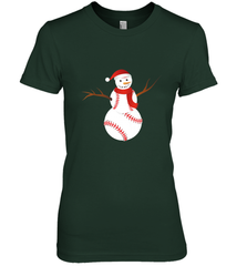 Snowman Baseball Christmas Women's Premium T-Shirt Women's Premium T-Shirt - jonhlittlestore88