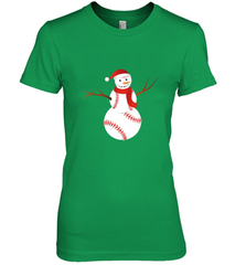 Snowman Baseball Christmas Women's Premium T-Shirt Women's Premium T-Shirt - jonhlittlestore88