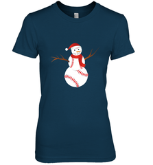 Snowman Baseball Christmas Women's Premium T-Shirt Women's Premium T-Shirt - jonhlittlestore88