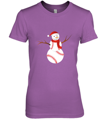 Snowman Baseball Christmas Women's Premium T-Shirt Women's Premium T-Shirt - jonhlittlestore88
