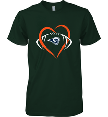 NFL Los Angeles Rams Heart Love Football Men's Premium T-Shirt Men's Premium T-Shirt - jonhlittlestore88