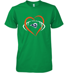 NFL Los Angeles Rams Heart Love Football Men's Premium T-Shirt Men's Premium T-Shirt - jonhlittlestore88