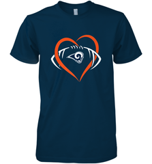 NFL Los Angeles Rams Heart Love Football Men's Premium T-Shirt Men's Premium T-Shirt - jonhlittlestore88