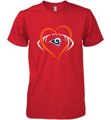 NFL Los Angeles Rams Heart Love Football Men's Premium T-Shirt Men's Premium T-Shirt - jonhlittlestore88
