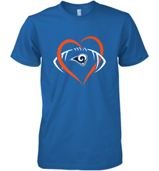 NFL Los Angeles Rams Heart Love Football Men's Premium T-Shirt Men's Premium T-Shirt - jonhlittlestore88