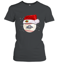 Milwaukee Brewers Logo Baseball Ball Christmas Santa Hat Xmas Sport Funny Snow Women's T-Shirt