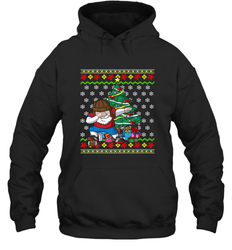 NFL Ugly Christmas Dabbing Santa Football Gift Hooded Sweatshirt