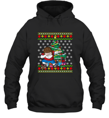 NFL Ugly Christmas Dabbing Santa Football Gift Hooded Sweatshirt Hooded Sweatshirt - jonhlittlestore88