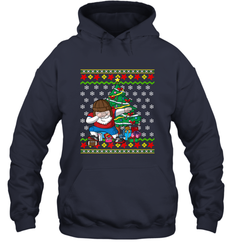 NFL Ugly Christmas Dabbing Santa Football Gift Hooded Sweatshirt